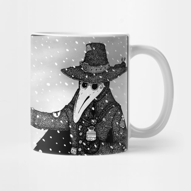 Plague Doctor in the Snow by djrbennett